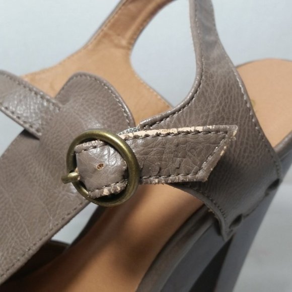 Qupid Womens Strappy High Heeled Sandals brown 9 - Picture 8 of 8